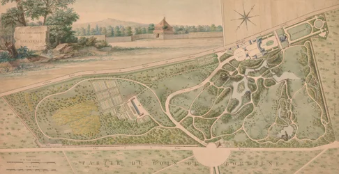 Plan para el Jardín del Château de Bagatelle, 1817