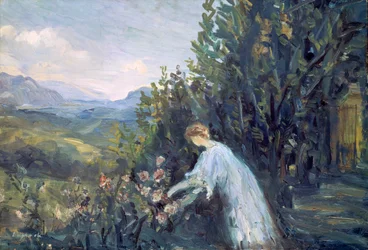 Dama en el jardín, 1909-1911