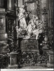 El altar de san Ignacio de Loyola, detalle de la Victoria de la Verdad católica sobre la Herejía