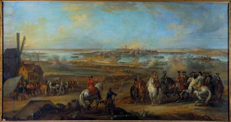 Campaña de Flandes (1745-1747): El rey Luis XV en el sitio de Mons en Hainaut en julio de 1746
