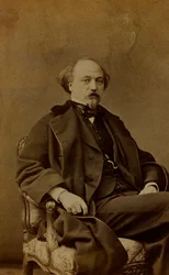 Retrato de Jean Pierre Alexandre Antigna, pintor francés; carte de visite