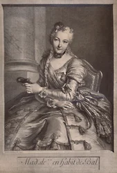 Madame de Pompadour, amante del rey Luis XV de Francia