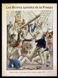 Robert Surcouf (1736-1827) abordando con éxito el 