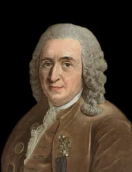 Retrato de Carlos Linneo (Carl von Linné, Linneo 1707-1778), naturalista sueco - grabado por Pierre Michel Alix (1762-1817)
