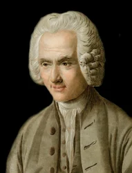 Retrato de Jean-Jacques Rousseau - grabado por Pierre Michel Alix
