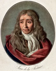 Retrato de Jean de La Fontaine (1621-1695), poeta francés grabado por Pierre Michel Alix (1762-1817) por Ambroise Louis Garnerey (1783-1857)