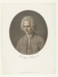 Retrato de Jean-Jacques Rousseau Jean-Jacques Rousseau (título sobre objeto) Colección de grandes hombres (título de la serie)