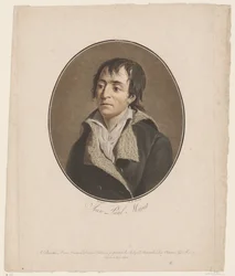 Retrato de Jean Paul Marat Jean Paul Marat (título sobre objeto) Colección de grandes hombres (título de la serie)