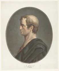Portret van Solon Solon (título sobre objeto) Colección de grandes hombres (título de la serie)