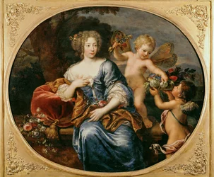 Madame de Montespan, amante de Luis XIV ... (pintura sobre lienzo)