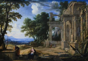 Paisaje con el resto en el vuelo a Egipto