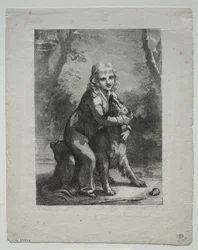 Niño con un perro
