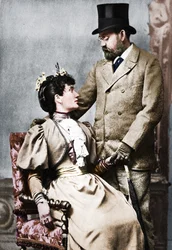 Emile Zola y Jeanne Rozerat, c1890, 1939