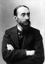 Fernand Anne Piestre Cormon (1845-1924) pintor de la escuela francesa, fotografiado por Pierre Petit hacia 1870-1890, extraído de la colección Félix Potin, 500 celebridades contemporáneas, Francia pintura