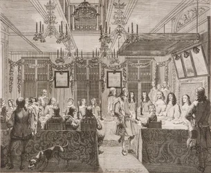El rey Carlos II cenando con Lucy Walter