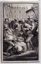 Belphegor. En “Cuentos y nuevas en verso” de Jean La Fontaine. 1776. Ilustración por P.P. Choffard.