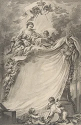 Diploma de los masones de Burdeos, según François Boucher, 1766.