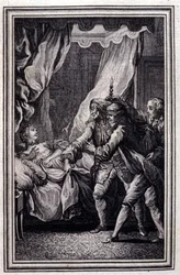 La Mandrágora - en “Cuentos y nuevas en verso” de Jean La Fontaine. 1776. Ilustración de P.P. Choffard