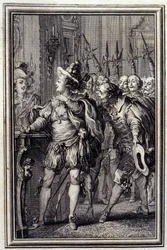 Mona Lisa en “Cuentos y nuevas en verso” por Jean La Fontaine. 1776. Ilustración por P.P. Choffard.