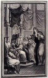 El salterio. En “Cuentos y nuevas en verso” de Jean La Fontaine. 1776. Ilustración por P.P. Choffard.