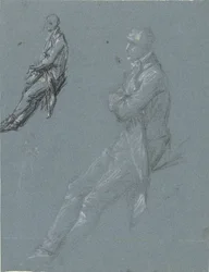 Dos estudios de Rutger Jan Schimmelpenninck y un boceto de su esposa