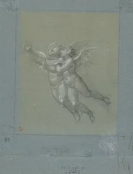 Dos putti voladores