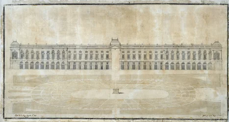 Arquitectura: "Proyecto de Place Royale para Marsella, elevación interior" 1686