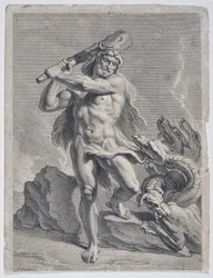 Hércules combatiendo a la hidra de Lerna
