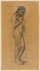 Un desnudo masculino de pie