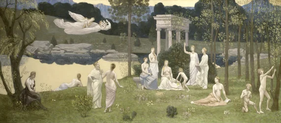 El bosque sagrado, amado por las artes y las musas, 1884-89