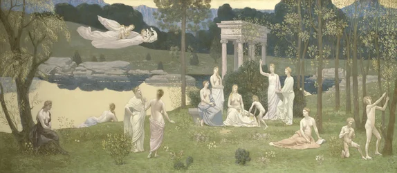 El bosque sagrado, amado por las artes y las musas, 1884-1889