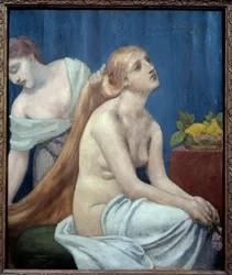 Mujer en su tocador