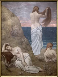 Jóvenes junto al mar
