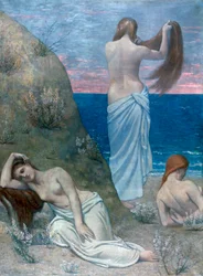 Jóvenes junto al mar, antes de 1894