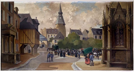 El mercado de terneros de la plaza St Sauveur, Dinan - por P. Raig Hasse