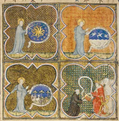 Página de "De Proprietatibus Rerum" por Bartholomeus Anglicus, en la traducción francesa de Jean Corbechon, c.1390