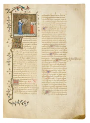 Página de "De Proprietatibus Rerum" de Bartholomeus Anglicus, en la traducción francesa de Jean Corbechon, c.1390