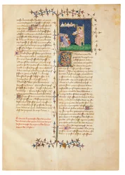 Página de "De Proprietatibus Rerum" de Bartholomeus Anglicus, en la traducción francesa de Jean Corbechon, c.1390