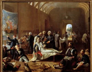 Una ambulancia durante la campaña francesa en 1814