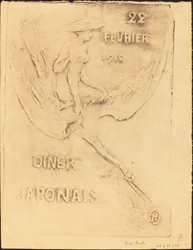Mujer y Pájaro, 22 de Febrero de 1912, Cena Japonesa