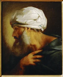 Hombre con turbante (pintura sobre lienzo)