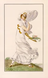 Vestido de paseo de gasa, 1812