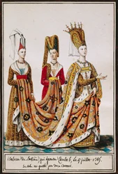 Isabel de Baviera casándose con Carlos VI, Rey de Francia, 17 de julio