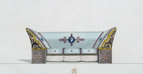 Sofá, lámina 106, ilustración de Collection de meubles et objects de gout (Colección de muebles y objetos de gusto)