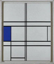 Composición (nº IV) blanco-azul