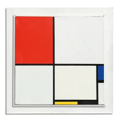 Composición n.º III, con rojo, azul, amarillo y negro