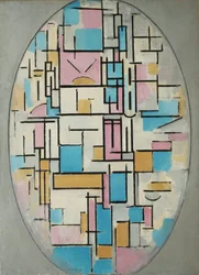 Composición en óvalo con planos de color 1