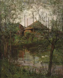 Pajar de heno con sauces, c.1897-98