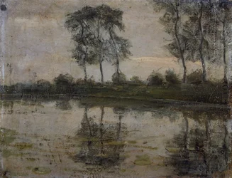 Árboles junto al Río Gein, por Piet Mondrian. Países Bajos, siglo XX