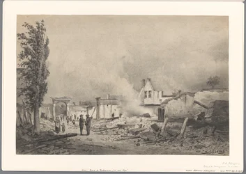 Ruinas de Bodegraven tras el incendio del 31 de mayo de 1870